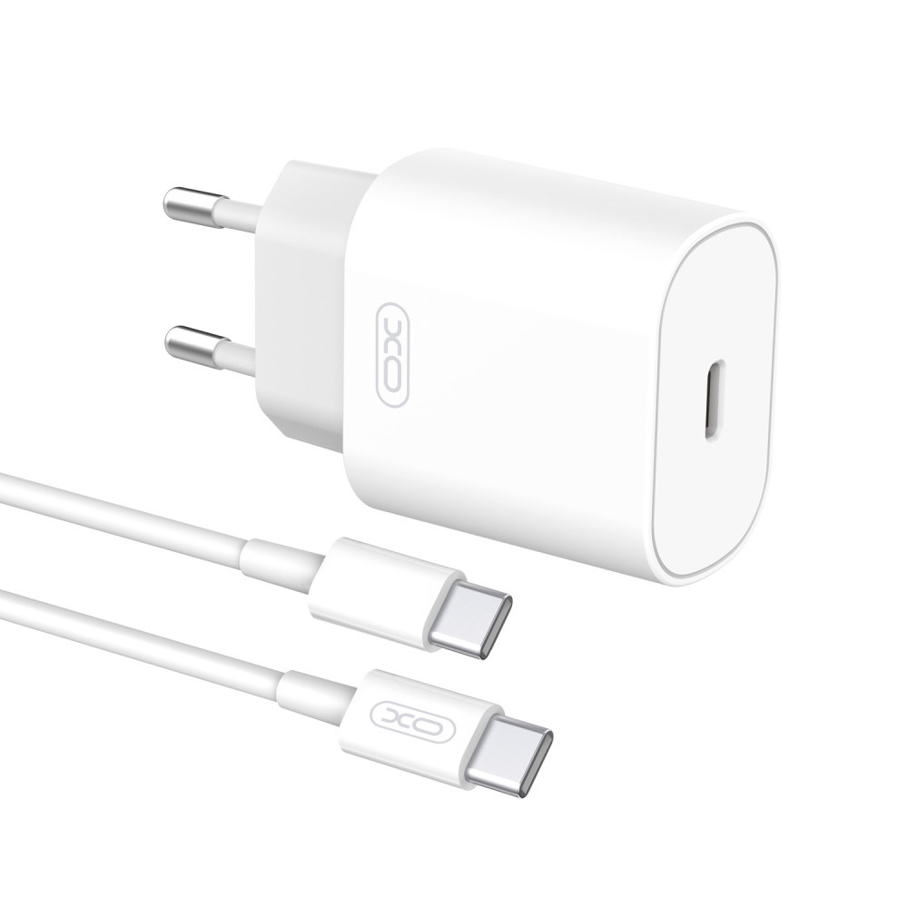 Сетевое зарядное устройство XO-L91(EU) PD 25W 1x USB-C + USB-C - USB-C кабель - фото 2 - id-p1657383231