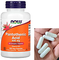 Пантотеновая кислота NOW Pantothenice Acid 500 мг 100 капс