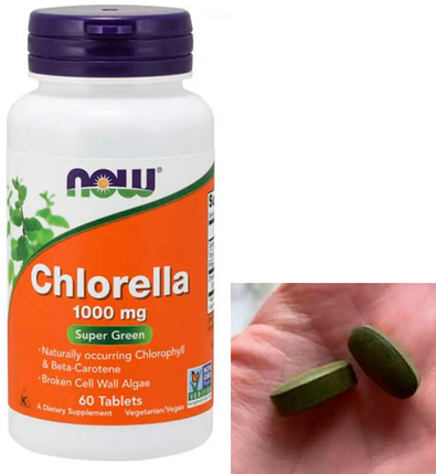 Хлорела NOW Chlorella 1000 мг 60 таб, фото 2
