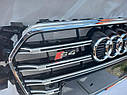 Решітка радіатора Audi A4 2012-2015 стиль Audi S4 Black+Chrome, фото 8