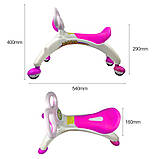 Ходунки, біговел чотириколісний з вушками-ручками для дітей, для дівчаток і хлопчиків BABY WALKER Smile каталка, фото 6