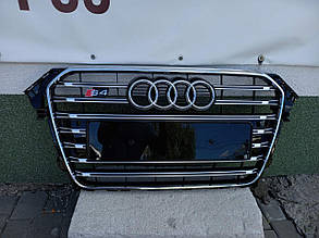 Решітка радіатора Audi A4 2012-2015 стиль Audi S4 Black+Chrome