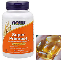 Масло примулы вечерней Now Foods Super Primrose 1300 mg of Evening Primrose Oil 60 капсул