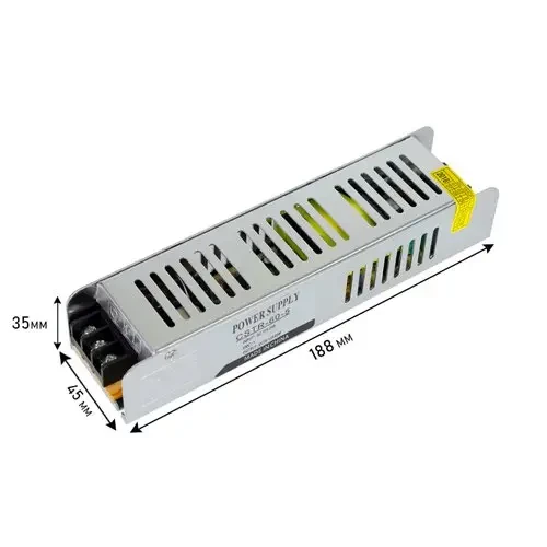 Блок живлення 5V, 60W, 12А, металевий корпус, IP20, CSTR-60-5