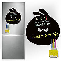 Магнитно-грифельная (меловая) доска на холодильник Angry Birds размер 40х43 см