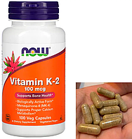 Вітамін К-2 NOW Vitamin K-2 100 мкг 100 капс