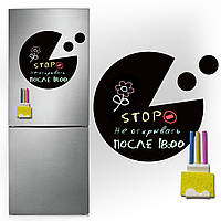 Магнитно-грифельная (меловая) доска на холодильник Pac-Man размер 40х40 см