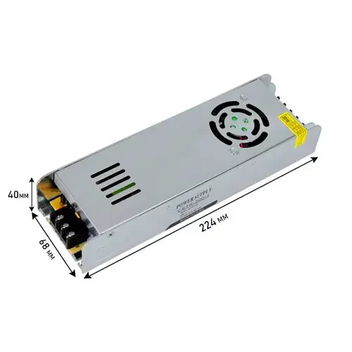 Блок живлення 5V, 200W, 40А, металевий корпус, IP20, CSTR-200-5