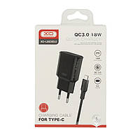 Сетевое зарядное устройство XO-L92D(EU) 1USB QC3.0 18W + Type C кабель