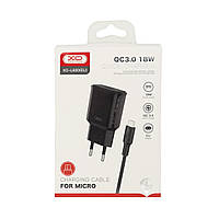 Сетевое зарядное устройство XO-L92D(EU) 1USB QC3.0 18W + micro-USB кабель