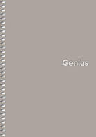 Блокнот пруж. A5 80арк. кліт. пласт. обкл. "Genius" №A5-080-6806K/Школярик/(4)(80)