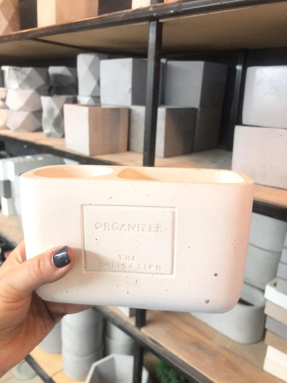 Органайзер для канцелярії/Підставка для ручок/Органайзер із бетону/ Дизайнерський органайзер ручної роботи