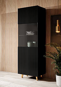 Вітрина 1Д у вітальню, дитячу Pafos чорний матовий Cama meble