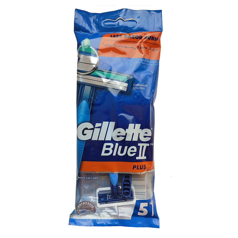 Одноразові станки для гоління Gillette Blue 2 Plus 5 шт (3014260283254)