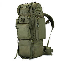 Рюкзак тактический на 70 л, 65х16х35 см, A21, Оливковый / Армейский туристический рюкзак