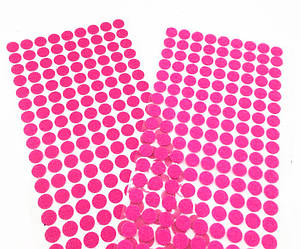 Липучка кольорова кругла MINI 10 мм (10 шт) - №4 Рожева