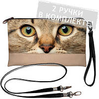 Клатч через плечо Мордашка кота 25x15 см (KL_14S035_OR)