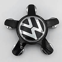 Ковпачок (заглушка) на литі диски VW (Фольксваген) 135 мм ЗІРКА, Чорна (4F0601165), фото 5