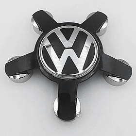 Ковпачок (заглушка) на литі диски VW (Фольксваген) 135 мм ЗІРКА, Чорна (4F0601165)