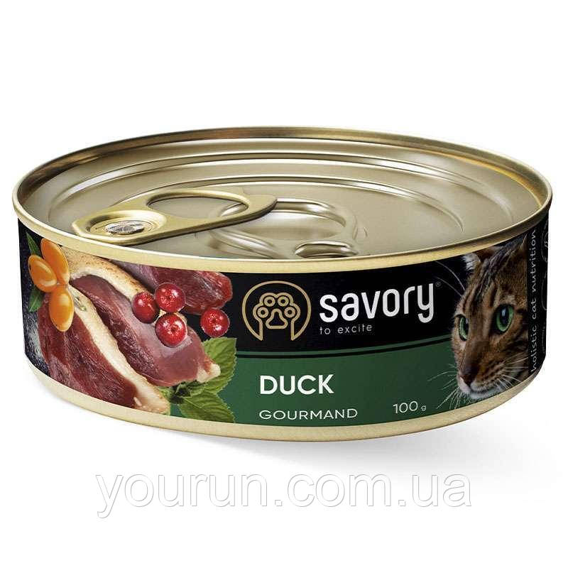 Savory (Сейворі) Cat Gourmand Duck - Консервований корм для дорослих котів (качка) 100 гр