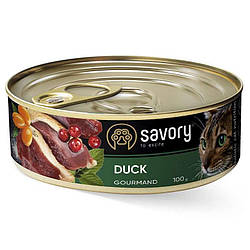 Savory (Сейворі) Cat Gourmand Duck - Консервований корм для дорослих котів (качка) 100 гр