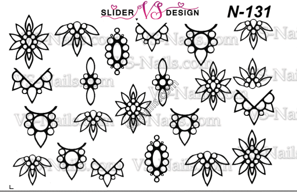 Наліпка слайдер дизайн для нігтів VS NAILS N-131, фото 1