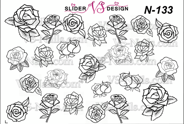 Наліпка слайдер дизайн для нігтів VS NAILS N-133, фото 1