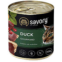 Savory (Cейвори) Cat Gourmand Duck - Консервированный корм для взрослых котов (утка) 400 гр