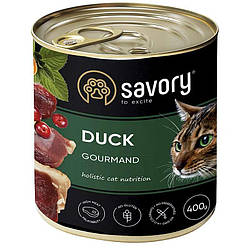 Savory (Сейворі) Cat Gourmand Duck - Консервований корм для дорослих котів (качка) 400 гр