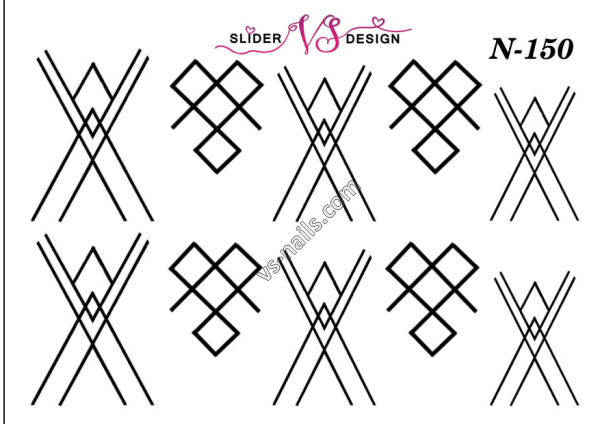 Наліпка слайдер дизайн для нігтів VS NAILS N-150, фото 1
