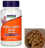 Альфа-ліпоєва кислота NOW Alpha Lipoic Acid 250 mg 60 капс