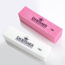 Прямокутний баф-брусок Дизайнер Професіонал для нігтів на 180 гріт. 9.5 см