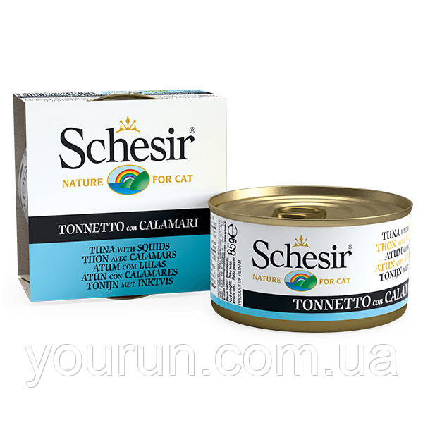 Schesir (Шезир) Tuna with Squid вологий корм для котів з тунцом і кальмаром 85гр