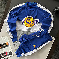 Спортивный костюм мужской демисезонный осенний весенний Lakers синий Кофта + Штаны весна осень с лампасами