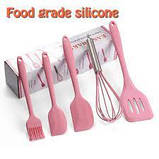 Набір із 5 предметів для кухні USA EASY Kitchen silicone set, силіконові лопатки, фото 3