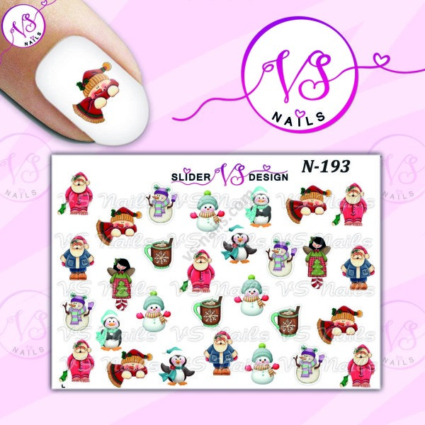 Наліпка слайдер дизайн для нігтів VS NAILS N-193, фото 1