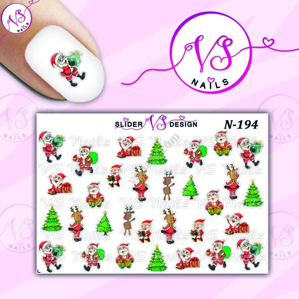 Наліпка слайдер дизайн для нігтів VS NAILS N-194, фото 1