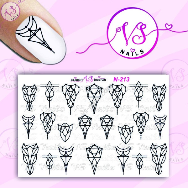 Наліпка слайдер дизайн для нігтів VS NAILS N-213, фото 1