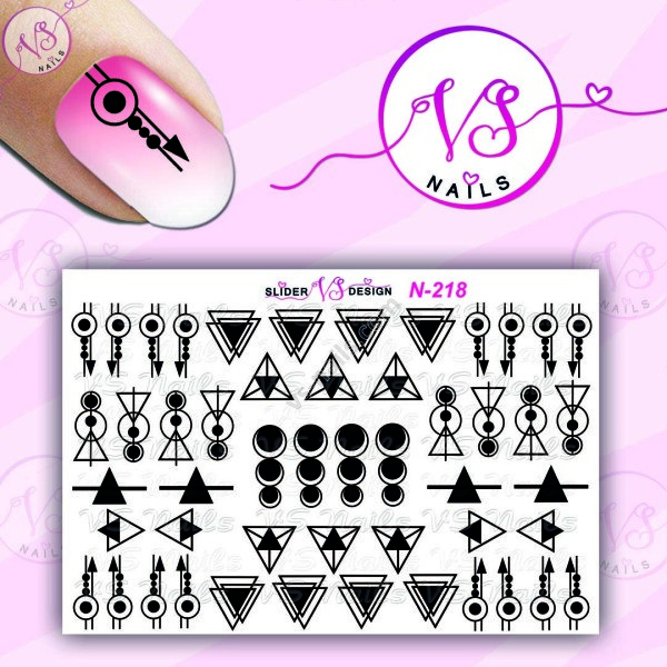 Наліпка слайдер дизайн для нігтів VS NAILS N-218, фото 1