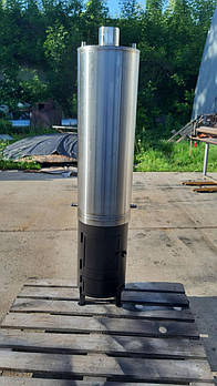 Бойлер дров'яний 90 л з нержавіючої сталі 1.5 мм