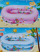 Детская надувная ванночка СИНЯЯ и РОЗОВАЯ бассейн для купания отдыха и пляжа от рождения до 5-х лет