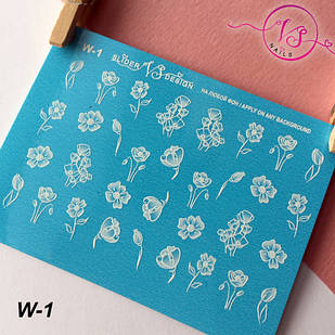 Наліпка слайдер дизайн для нігтів VS NAILS W-1