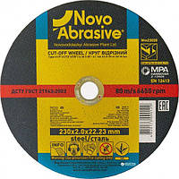 Круг отрезной по металлу NOVOABRASIVE 41 14А 230 2,0 22,23 (WM23020)