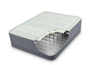 Велюр ліжко надувне Intex 64906 152-203-46 см вбудований насос 220V двоспальна, фото 4