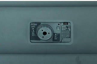 Велюр ліжко надувне Intex 64906 152-203-46 см вбудований насос 220V двоспальна, фото 3