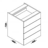 Нижняя секция 450х720х560 под выдвижные ящики (361.BI.008)