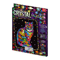 Набор для творчества картина кристалами Crystal mosaic Кошка