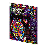 Набор для творчества картина кристалами Crystal mosaic Кошка