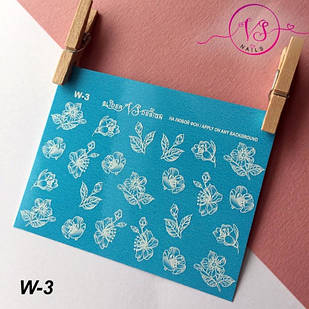 Наліпка слайдер дизайн для нігтів VS NAILS W-3