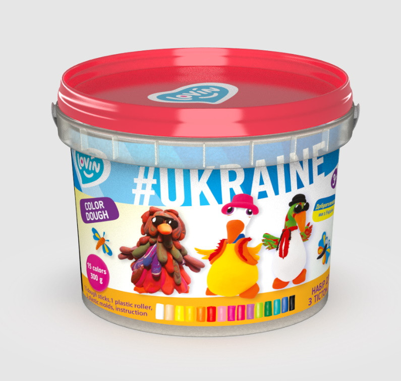 Набір тесту для ліплення "Ukraine", цебро, Lovin